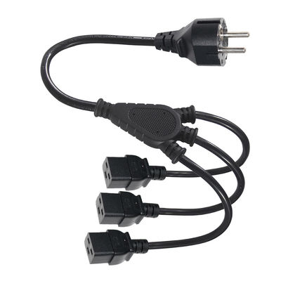 Επέκταση Schuko Plug To 3X C19 Female Socket 16A Eu Power Cord με εγκεκριμένο