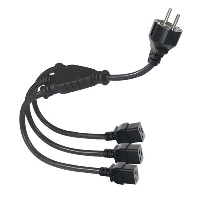Επέκταση Schuko Plug To 3X C19 Female Socket 16A Eu Power Cord με εγκεκριμένο