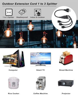 EU Schuko Plug για 3X C19 θηλυκό καλώδιο παροχής ηλεκτρικής ενέργειας 16A