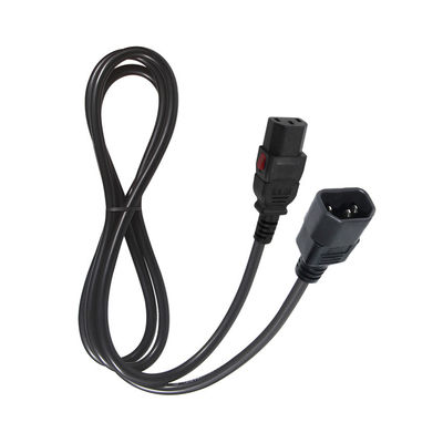 Πίνακας υπολογιστή 18awg Mount Iec Cord C14 Male Plug To C13 Female