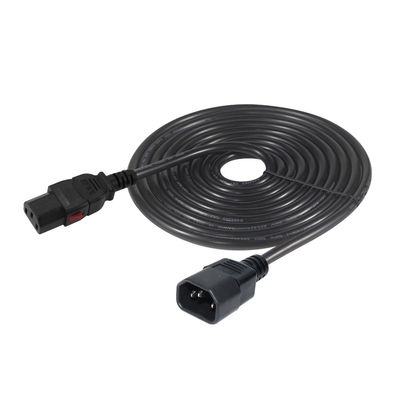 Πίνακας υπολογιστή 18awg Mount Iec Cord C14 Male Plug To C13 Female