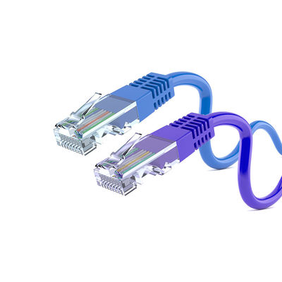 Μπλε γυμνό σύρμα χαλκού RJ45 έως RJ45 24AWG 25ft Cat6 Ethernet Patch Cable