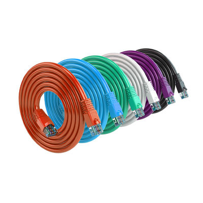 Μπλε γυμνό σύρμα χαλκού RJ45 έως RJ45 24AWG 25ft Cat6 Ethernet Patch Cable