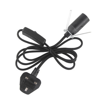 Βρετανία 3Pin Plug για E14 E27 αλάτι λαμπτήρα καλώδιο ισχύος