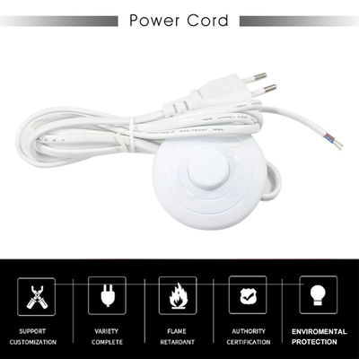 Ηλεκτρικό καλώδιο λαμπτήρα αλατιού EU Plug με διακόπτη ποδιού 10A Μαύρο