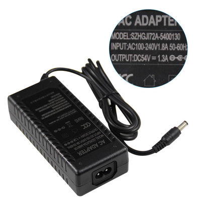54V 1.3A διακόπτης φορητού υπολογιστή Jack 55Mmx21mm Dc τροφοδοσία ισχύος προσαρμογέα εισόδου 100-240V Ac 50-60Hz