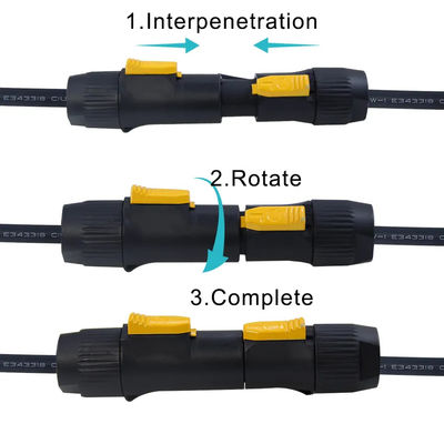 20A PowerCon True1 Αρσενικό σε θηλυκό καλώδιο 14AWG IP54 Αδιάβροχο