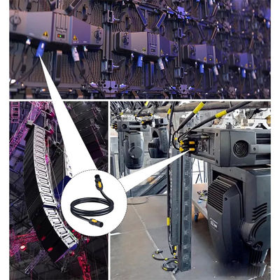 Εξωτερικό 20A αδιάβροχο καλώδιο ρεύματος 14AWG PowerCon True1 αρσενικό προς θηλυκό για το φως σκηνής, eutrik SAC3MX για SAC3FX καλώδιο ρεύματος∙ 32A 3-Φάση συνδέσμου κλειδώματος