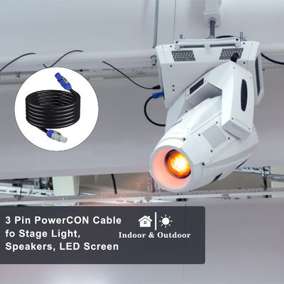 NAC3FCA προς NAC3FCB 20A AC PowerCon Connector SJTW 3 πιν καλώδιο επέκτασης ισχύος