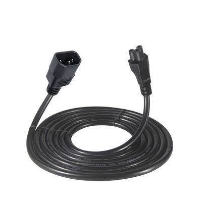 Καλώδιο τροφοδοσίας IEC C5 σε C14 1.8m 16AWG Μαύρο Καλώδιο Υπολογιστή