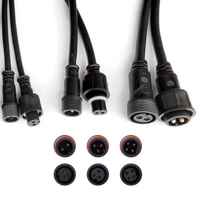 Αδιάβροχος σύνδεσμος M12 IP67 3Pin Αρσενικό σε Θηλυκό Καλώδιο Φωτισμού LED