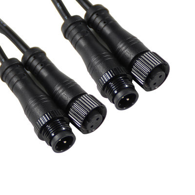 Αδιάβροχος σύνδεσμος M12 IP67 3Pin Αρσενικό σε Θηλυκό Καλώδιο Φωτισμού LED