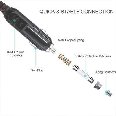 15A 16AWG Σύρμα επέκτασης αναπτήρα αυτοκινήτου με ασφάλεια