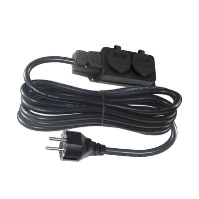 ΕΕ 3pin αρσενική πρίζα σε 2 X ΕΕ 3pin θηλυκές πρίζες Γαλλία 1 έως 2 καλώδιο επέκτασης για πολλαπλές συσκευές