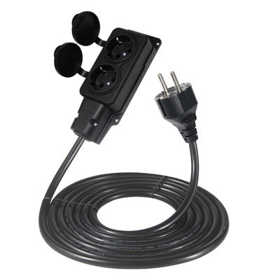 ΕΕ 3pin αρσενική πρίζα σε 2 X ΕΕ 3pin θηλυκές πρίζες Γαλλία 1 έως 2 καλώδιο επέκτασης για πολλαπλές συσκευές