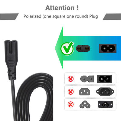 2FT VDE EU 2Pin θηλυκή πρίζα προς IEC 60320 C7 θηλυκό καλώδιο επέκτασης