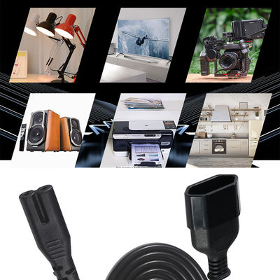 2FT VDE EU 2Pin θηλυκή πρίζα προς IEC 60320 C7 θηλυκό καλώδιο επέκτασης