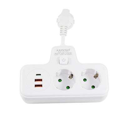 EU CEE 7/7 Schuko Plug Converter με 2 πρίζες