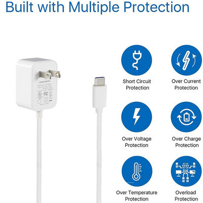 36W Τύπος C Τέλος Βόρειας Αμερικής 12V φορτιστή USB-C για γρήγορη φόρτιση 1,2M μήκος και AC 100-240V εισροή