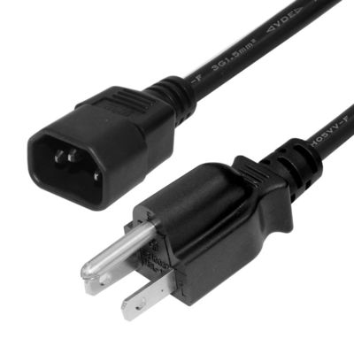 Διάταξη 515P έως C14 Διάταξη καλωδίων Ac 3 Pin Prong Sjt Svt 16Awg Pvc UsaIec καλώδιο ρεύματος