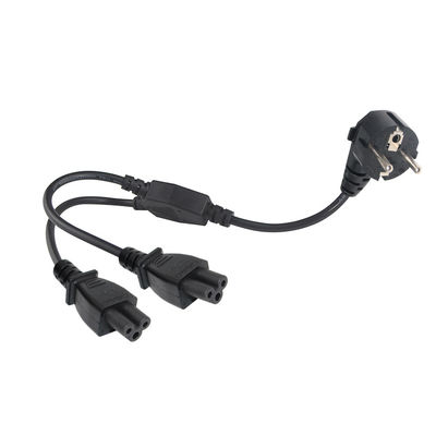Καλώδιο ρεύματος Schuko σε 2x C5 0.75mm PVC 220V Εσωτερικής Χρήσης