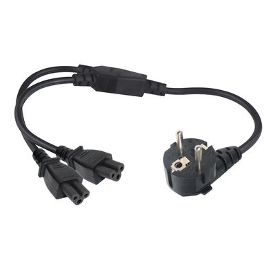 Καλώδιο ρεύματος Schuko σε 2x C5 0.75mm PVC 220V Εσωτερικής Χρήσης