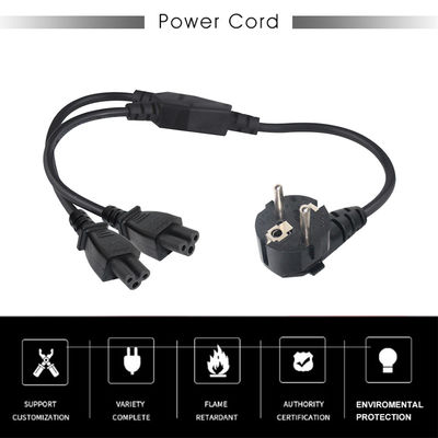 Καλώδιο ρεύματος Schuko σε 2x C5 0.75mm PVC 220V Εσωτερικής Χρήσης