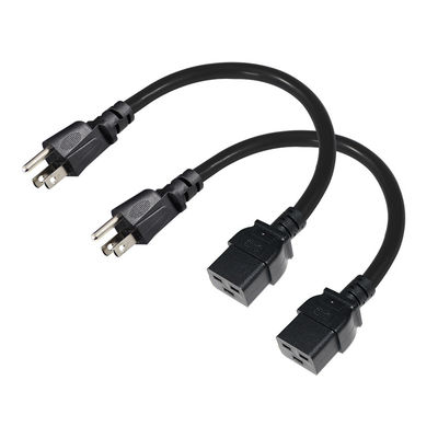 3 Πιν Sjt με καλώδιο Sjtw Iec 320 C19 προς Nema 5-15p 3Pin Lock Ac επέκταση 5Ft 6Ft