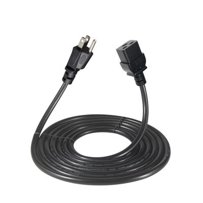 3 Πιν Sjt με καλώδιο Sjtw Iec 320 C19 προς Nema 5-15p 3Pin Lock Ac επέκταση 5Ft 6Ft