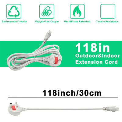 Βρετανία 3-Pin C5 Power Cord 6ft Μαύρο λευκό PVC Jacket BS ROHS πιστοποιημένο