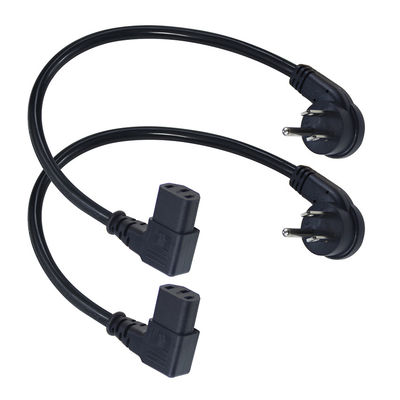 NEMA 5-15P 3Pin Plug IEC καλώδιο ρεύματος με C13 δεξιά γωνία βρύση Plug 45 βαθμούς κάμψη