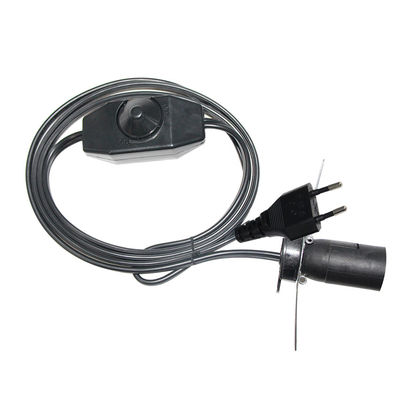 Μαύρο 0,75mm CEE7/16 Plug Eu Extension Power Cord E27 E 27 Κρεμαστήριος προβολέας