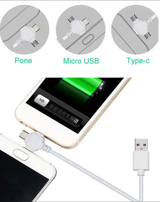 Επικυρωμένο καλώδιο φόρτισης USB 3in1 με ταχεία φόρτιση 15W