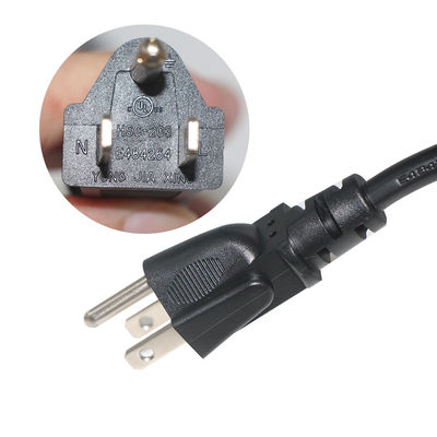 Παγκόσμιο NEMA 5-15P έως IEC C13 καλώδιο τροφοδοσίας 10A 250V UL πιστοποιημένο για υπολογιστές/σερβερ/ιατρικό εξοπλισμό