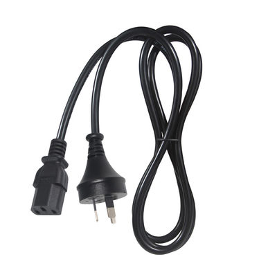 Πύλη ισχύος IEC C13 με πρίζα 2 κόμβων SAA, 250V 10A H05VV-F 3x0.75mm2 Καθαρό χαλκό για PC/Server/Οικιακή συσκευή