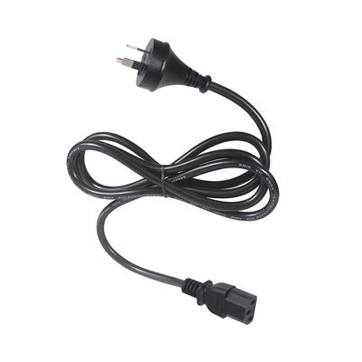 Πύλη ισχύος IEC C13 με πρίζα 2 κόμβων SAA, 250V 10A H05VV-F 3x0.75mm2 Καθαρό χαλκό για PC/Server/Οικιακή συσκευή