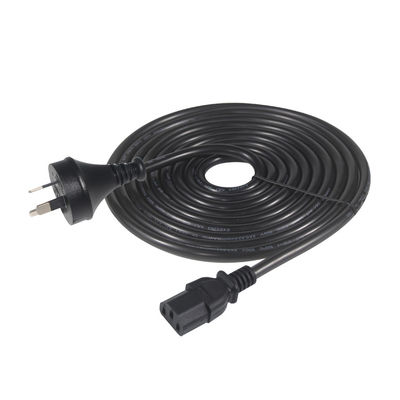 Πύλη ισχύος IEC C13 με πρίζα 2 κόμβων SAA, 250V 10A H05VV-F 3x0.75mm2 Καθαρό χαλκό για PC/Server/Οικιακή συσκευή