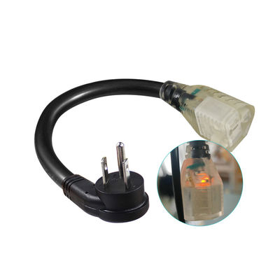 NEMA 5-15P έως 5-15R 18AWG Δυναμικό καλώδιο Μαύρο 1.8M SVT SJT