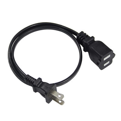 Νερό καλώδιο ισχύος αντικατάστασης 15A 125V NEMA 1-15P έως 1-15R καλώδιο επέκτασης για μικρά ηλεκτρονικά / φορητές συσκευές