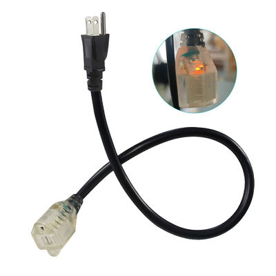 6ft 125V ΗΠΑ 3 άκρες 515P αρσενικό πλέγμα NEMA 5-15P έως 5-15R θηλυκό καλώδιο επέκτασης πρίζας