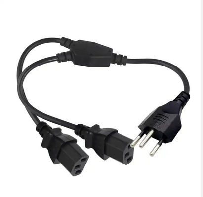 Ελβετικό καλώδιο ισχύος από SEV έως C13 1.2M Μαύρο PVC συμβατό με το RoHS