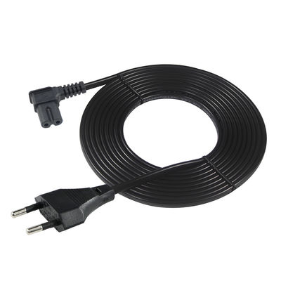 Καλώδιο τροφοδοσίας EU 2Pin σε Γωνιακό C7 Εγκεκριμένο VDE PVC/Rubber