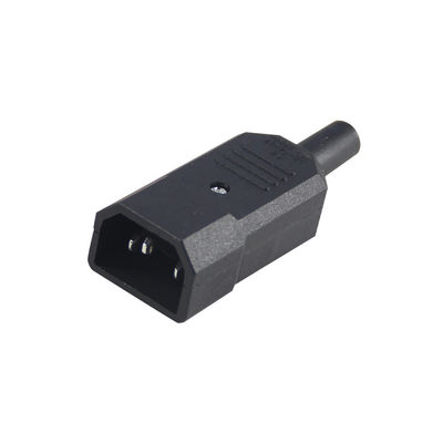 Υποδοχή ρεύματος IEC 60320 C14 10A 250V V0 Επιβραδυντικό φλόγας