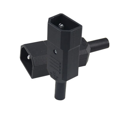 Υποδοχή ρεύματος IEC 60320 C14 10A 250V V0 Επιβραδυντικό φλόγας