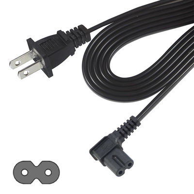Καλώδιο τροφοδοσίας US 2 Pin σε C7 Ορθής Γωνίας 125V 10A 1.2M Μαύρο