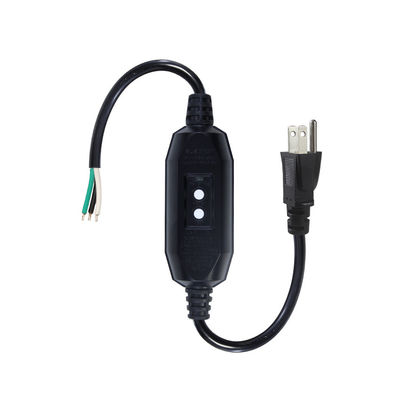 Βιομηχανικό βαρύ φορτίο 18AWG NEMA 5-15P καλώδιο ισχύος με προστασία RCD και γυμνά άκρα σύρμα για μηχανές/οικιακές συσκευές