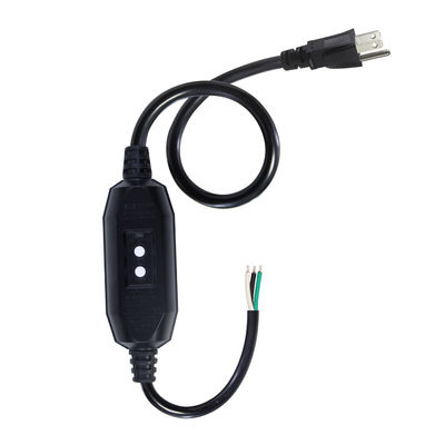 Βιομηχανικό βαρύ φορτίο 18AWG NEMA 5-15P καλώδιο ισχύος με προστασία RCD και γυμνά άκρα σύρμα για μηχανές/οικιακές συσκευές