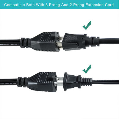 14 AWG SPT-3 Flat Wire Power Cord NEMA 5-15P έως 5-15R Straight Blade Plug 15A 125V Ευέλικτο καλώδιο για βιομηχανική / οικιακή χρήση