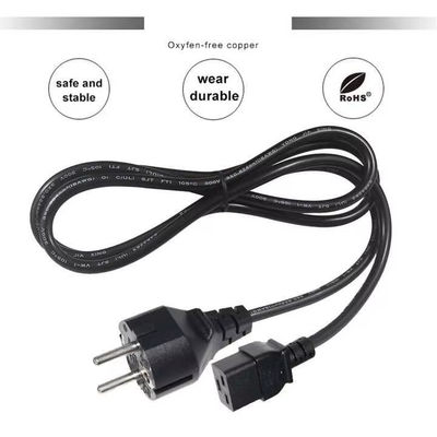 1.2M Heavy Duty EU έως C19 Power Cord Βιομηχανική ποιότητα για χρήση σε server/data center 10A 250V CE RoHS πιστοποιημένο