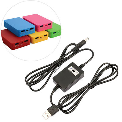 USB A αρσενικό σε DC5.5*2.1mm Διάταξη Step Up καλώδιο 5V σε 9V/12V μετατροπέας για συσκευές τροφοδοσίας με προστασία από υπερφόρτωση